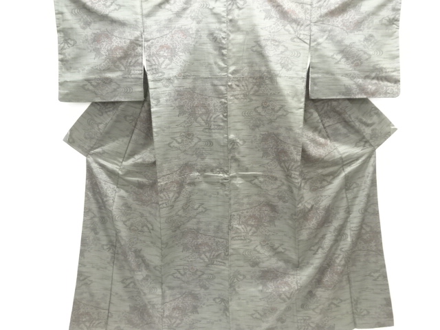 JAPANESE KIMONO / OMESHI / NISHIJIN-ORI / WOVEN FLOWER CLASSICAL PATTERN